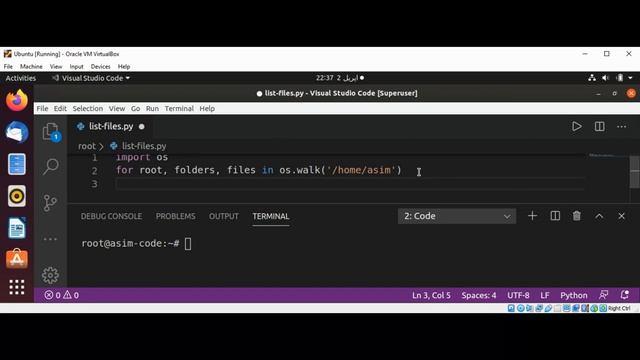 How to list all files of a directory and sub directories in Python смотреть онлайн