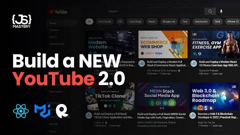 Create YouTube Clone Using React JS | Build Complete Website Like YouTube In React JS 2024