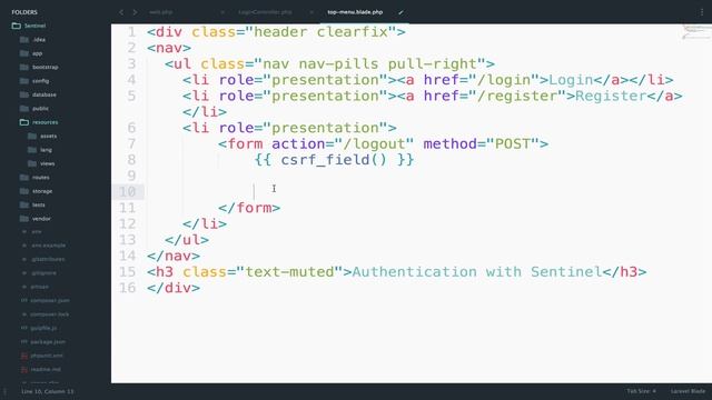 Laravel 5.3 advanced Authentication #7 Logout & show content to logged users only смотреть онлайн