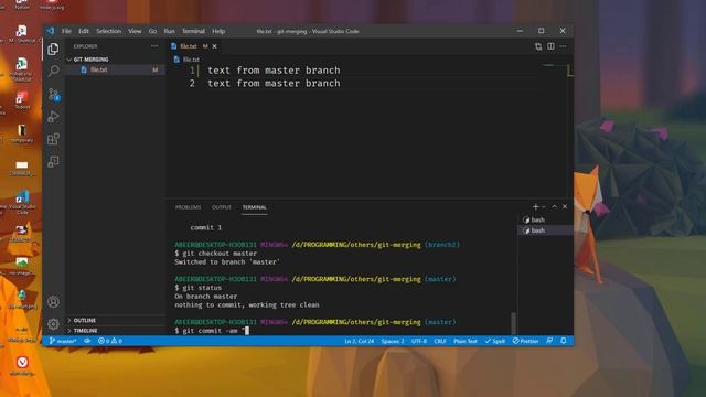 How To Do Git Merge, Handling Merging Conflict And Undo Git Merge | Git Tutorial смотреть онлайн