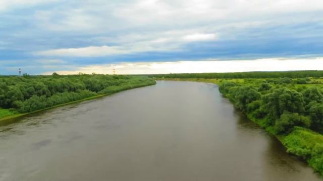 Вид из окна поезда - Река Клязьма (п. Галицы, Владимирская обл ) смотреть онлайн