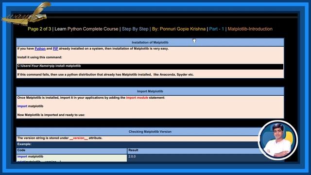 Learn Matplotlib Complete Course |Step By Step | Introduction | Ponnuri Gopie Krishna | Part-1 смотреть онлайн