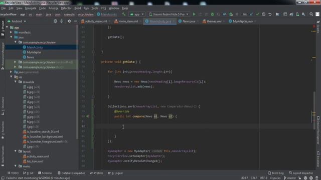 How to Sort Recyclerview items || Sort Recyclerview in Ascending or Descending Order || Foxandroid смотреть онлайн
