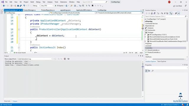 Save data into Database using Asp.Net Core MVC 5 with Entity Framework Core Repository Pattern смотреть онлайн