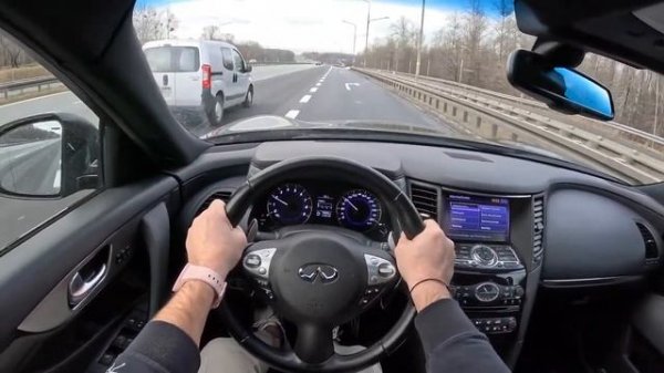 2014 Infiniti QX70 [5.0 V8 390HP] |0-100| POV Test Drive AK CAR