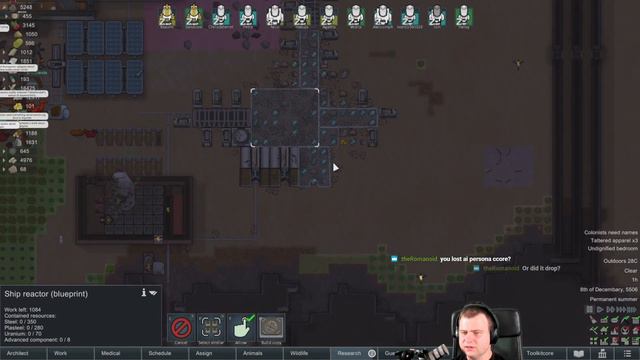 A perfect tornado hit in the heart of my space ship! | RimWorld "Deserted Weirdos" ep. 22 смотреть онлайн