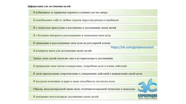 Мечтаем правильно! Мечты сбываются!  Вэбинар от 5.12.19г Спикер Голубева Наталья