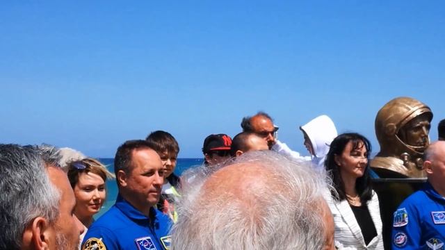 Памятник Юрия Гагарина в Греции о. Крит, Ираклион Открытие памятника