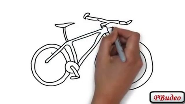 Учимся рисовать поэтапно велосипед. Рисованное видео. смотреть онлайн