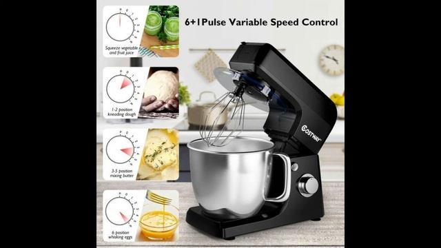 3-in-1 Multi-functional 6-speed Tilt-head Food Stand Mixer смотреть онлайн