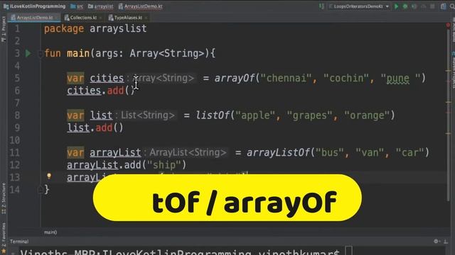 Kotlin ListOf | Kotlin ArrayOf | When To Use ListOf ArrayOf |Immutable List | InterviewDOT смотреть онлайн
