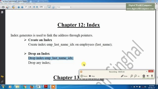 Chapter 15 to Chapter 18 Index, Synonym & Data Dictionary смотреть онлайн