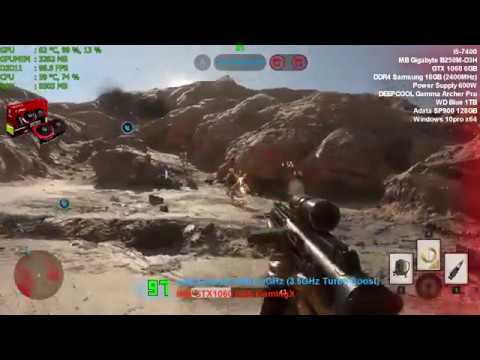 CPU i5 7400 + 1060GTX 6GB in Star Wars Battlefront part4 смотреть онлайн