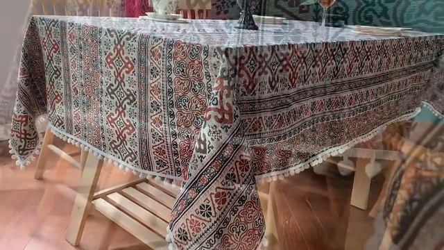 Скатерть на стол хлопок лен праздничная новогодняя тканевая прямоугольная квадратная с кружевом Лев смотреть онлайн