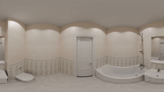 Кантри Шик, вариант раскладки плитки, 3D панорама смотреть онлайн