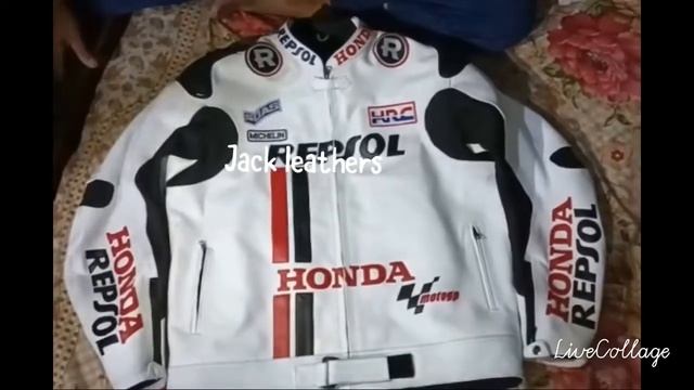 Suzuki And Honda repsol bilker leather jacket for men and women смотреть онлайн