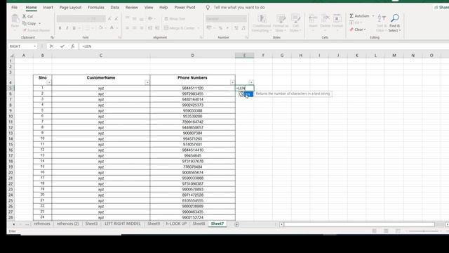 HOW TO USE "LEN" FUNCTION IN MS EXCEL-2016 (.best way possible ) смотреть онлайн