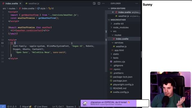 ?? Taller práctico SvelteKit - Creando una app del tiempo ?️ смотреть онлайн