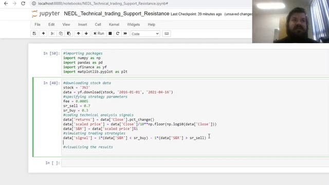Algorithmic trading in Python: Support and resistance смотреть онлайн