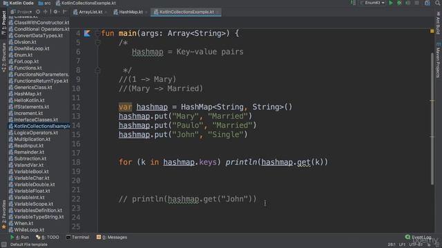 55 - Kotlin Collections (Map of Array-of Mutable List) - Build Android Apps in Kotlin смотреть онлайн