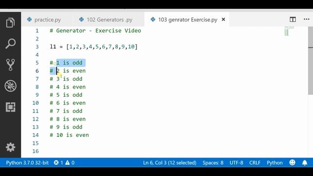 Generator Exercise || Python tutorial смотреть онлайн