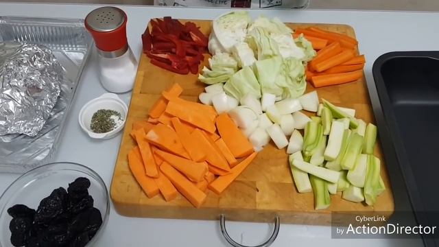 мясо индейки с овощами-запеченные в духовке. смотреть онлайн