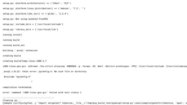 Installing python pymssql смотреть онлайн
