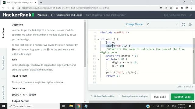 HackerRank Solution: Sum of Digits of a Five Digit Number смотреть онлайн