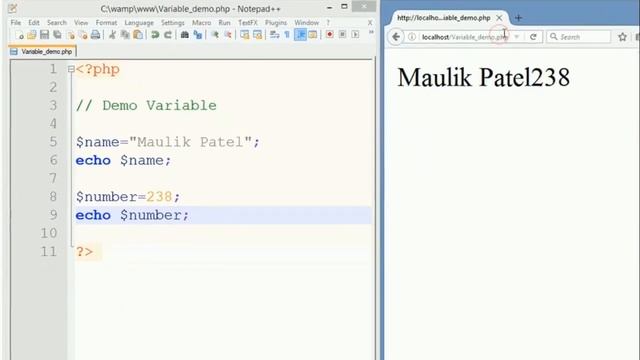 Variable in PHP смотреть онлайн