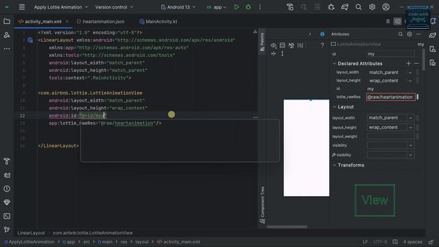 How to Add Lottie Animation in Android studio |apply lottie animation in android studio|#lottiefile смотреть онлайн
