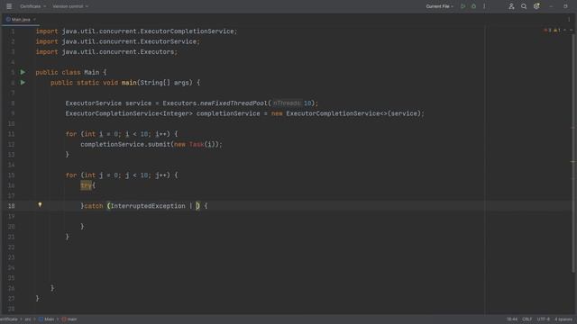 Использовать ExecutorCompletionService для ожидания завершения нескольких потоков в Java смотреть онлайн