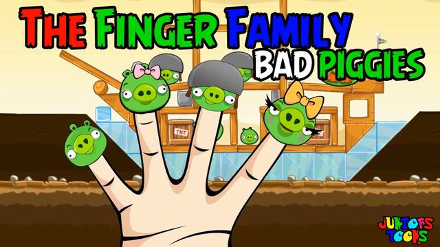 ANGRY BIRDS BAD PIGGIES FINGER FAMILY SONG KARAOKE #ANGRYBIRDS | JUNIORS TOONS