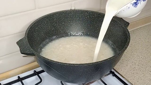 Күріш пудингі. Күріш ботқасы. Рисовая каша. Рисовый пудинг. смотреть онлайн