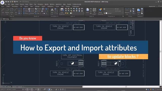 GstarCAD Express Tools- Explode, Export and Import Attributes смотреть онлайн