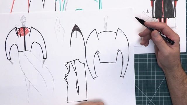 Форма костюма. Урок 9. Конструктивная проработка эскиза. Продолжаем изучать протоформу костюма. смотреть онлайн