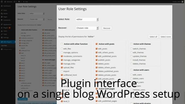 User Role WordPress Plugin - Brief Overview - Version 1.4 смотреть онлайн