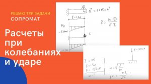 Расчет на прочность при колебаниях и ударе. Решение задач