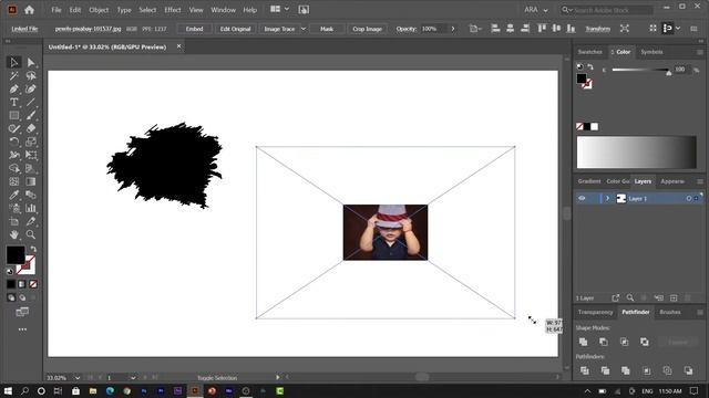 Photo manipulation | Brush stroke | Adobe illustrator tutorial смотреть онлайн