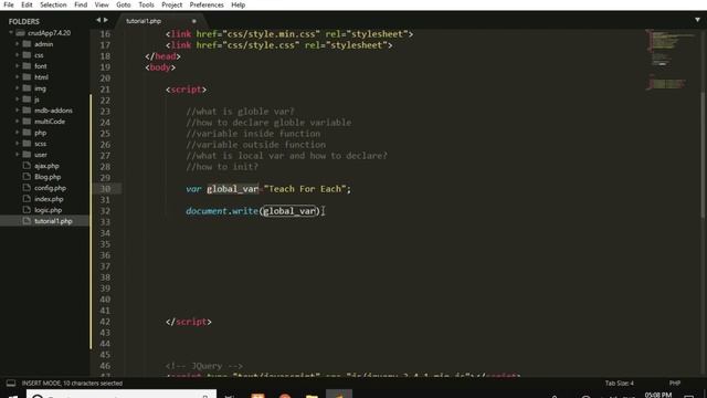 Javascript global and local variables in Hindi/Urdu смотреть онлайн