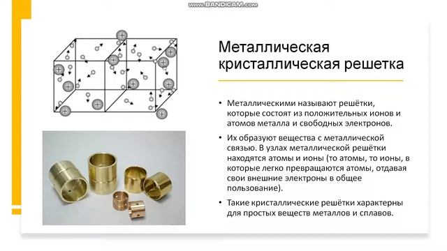 8 класс. Кристаллические решетки смотреть онлайн