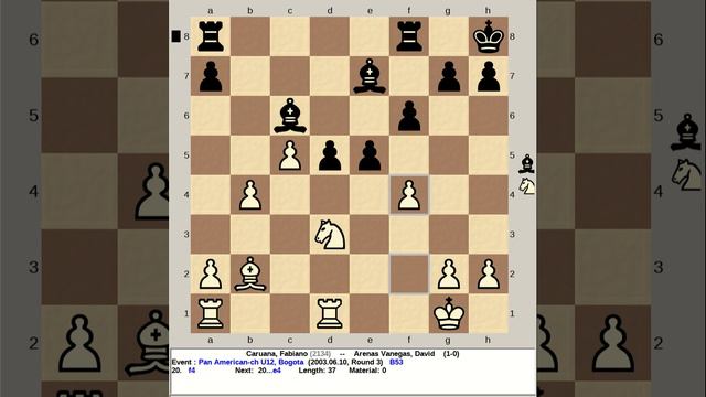 Caruana, Fabiano vs Arenas Vanegas, David | Pan American Championship U12, Bogota 2003 #chess смотреть онлайн