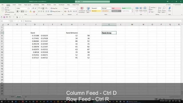 Video # 3 Rand Array Function office 365 Excel Snippet смотреть онлайн