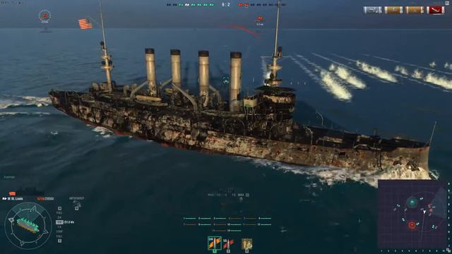 World of Warships - плаваем на крейсере St.Louis смотреть онлайн