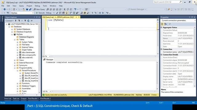 SQL Constraints Real Time Example смотреть онлайн