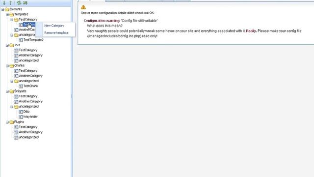 MODx 0.9.7a Elements Tree смотреть онлайн