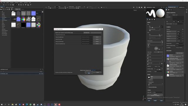 Экспорт  материала в Substance Painter