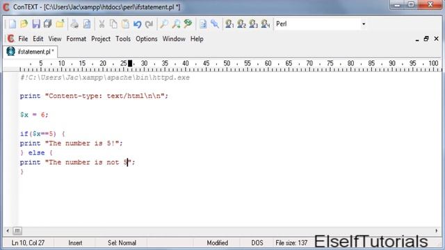 Perl Basics: If/If Else/ElsIf Statements смотреть онлайн