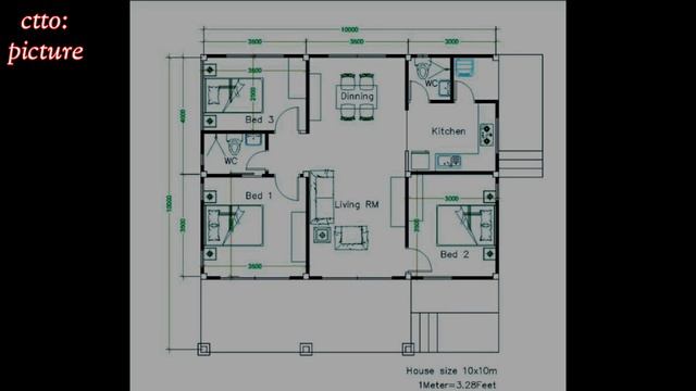 Hip Roof type House design with Floor plan. смотреть онлайн