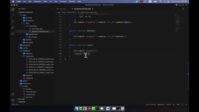 Laravel 10 Fundamental [Part 85] - Query Builder - Join Tables смотреть онлайн
