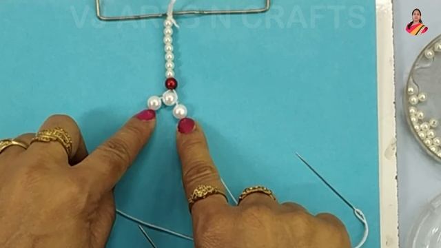 How To Make Rakhi With PEARL /Easy Perl Rakhi/DIY/Beads Rakhi Kaise Banate Hain Design смотреть онлайн